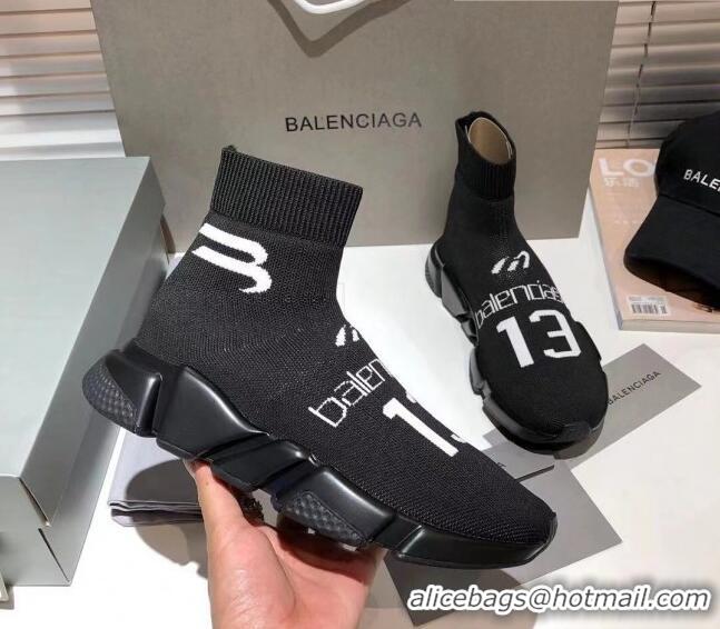 Best Grade Balenciaga Speed Knit 13 Sock Short Boots 060821 Black