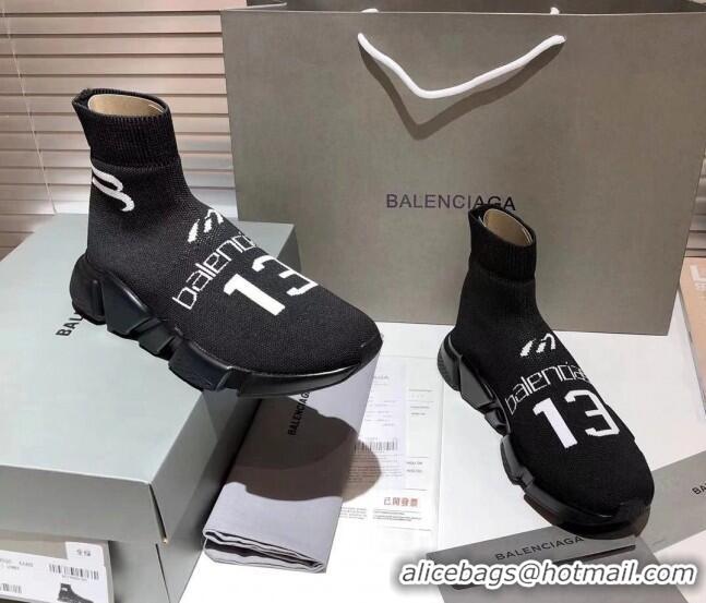 Best Grade Balenciaga Speed Knit 13 Sock Short Boots 060821 Black