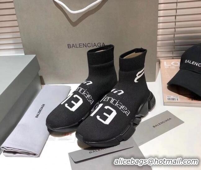 Best Grade Balenciaga Speed Knit 13 Sock Short Boots 060821 Black