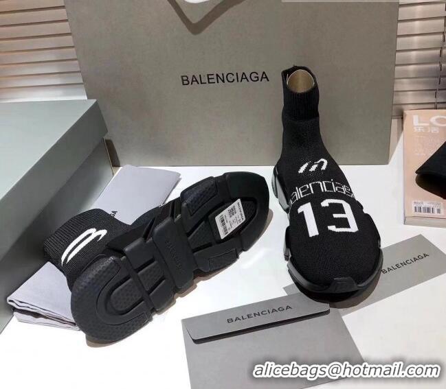 Best Grade Balenciaga Speed Knit 13 Sock Short Boots 060821 Black