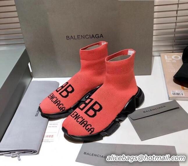 Low Price Balenciaga Speed Knit 13 Sock Short Boots 060821 Pink