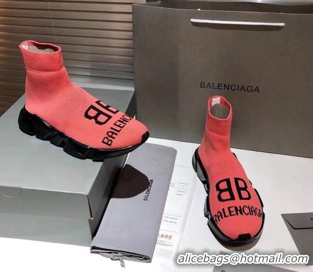 Low Price Balenciaga Speed Knit 13 Sock Short Boots 060821 Pink