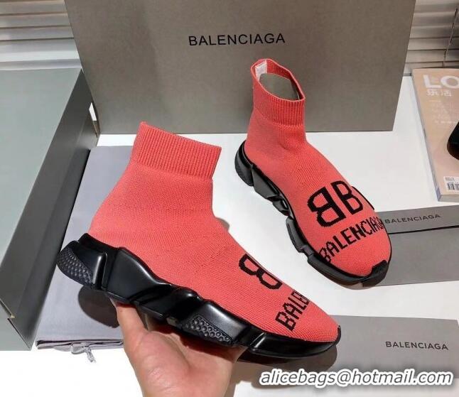 Low Price Balenciaga Speed Knit 13 Sock Short Boots 060821 Pink