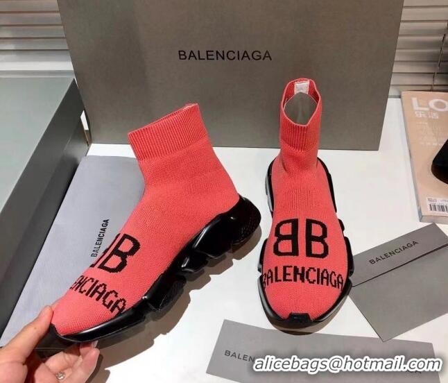 Low Price Balenciaga Speed Knit 13 Sock Short Boots 060821 Pink