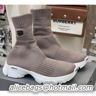 Good Quality Balenciaga Speed Knit 13 Sock Short Boots 060821 Grey