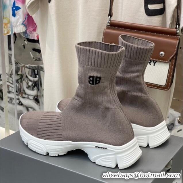 Good Quality Balenciaga Speed Knit 13 Sock Short Boots 060821 Grey