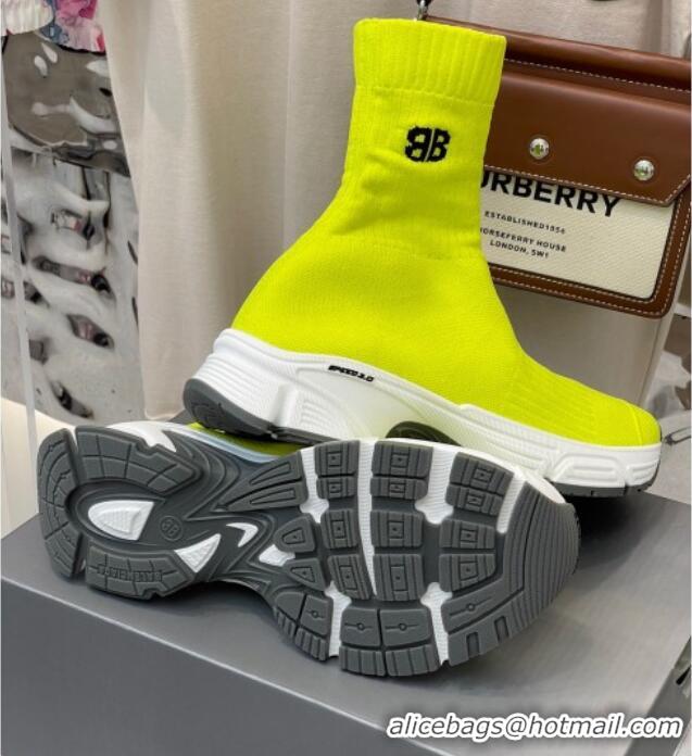 Sumptuous Balenciaga Speed 3.0 Knit Sock Short Boots 060825 Neon Green