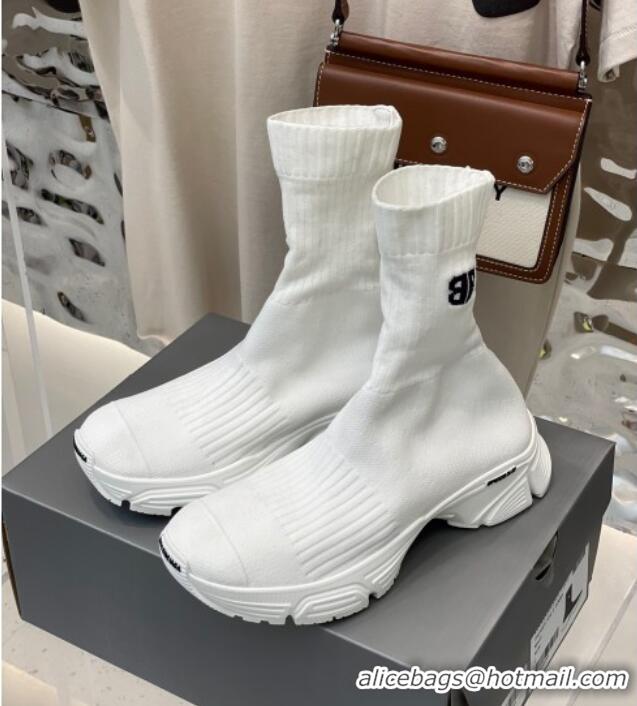 Grade Quality Balenciaga Speed 3.0 Knit Sock Short Boots 060825 White