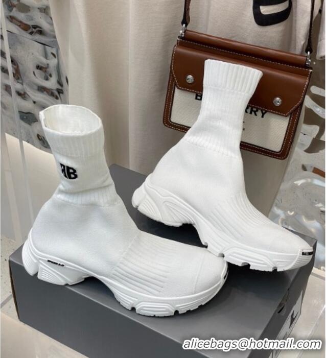 Grade Quality Balenciaga Speed 3.0 Knit Sock Short Boots 060825 White