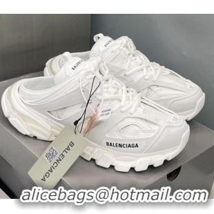 Perfect Balenciaga Track Mules in Mesh and Nylon 071224 All White