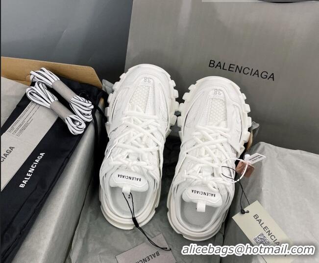 Perfect Balenciaga Track Mules in Mesh and Nylon 071224 All White