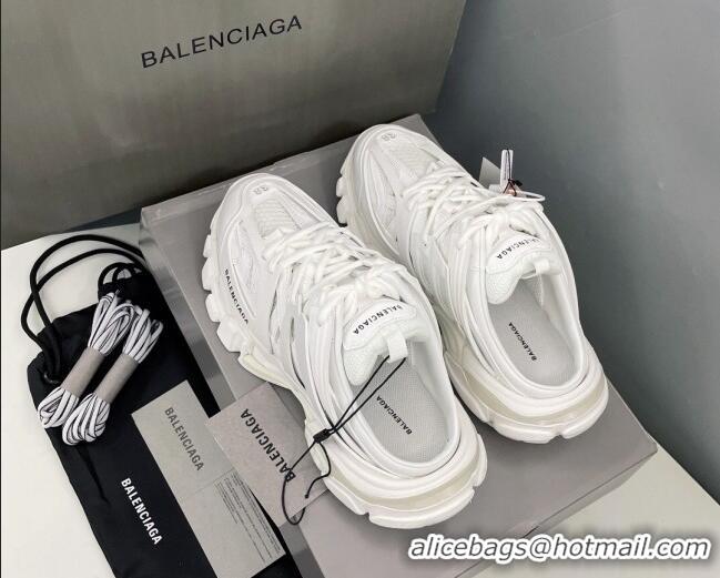 Perfect Balenciaga Track Mules in Mesh and Nylon 071224 All White