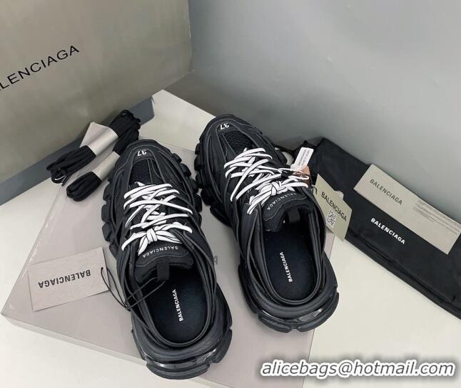 Best Product Balenciaga Track Mules in Mesh and Nylon 071224 Black