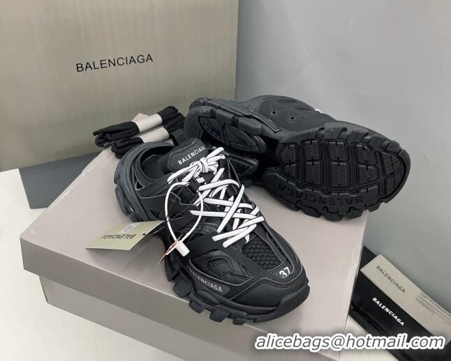 Best Product Balenciaga Track Mules in Mesh and Nylon 071224 Black