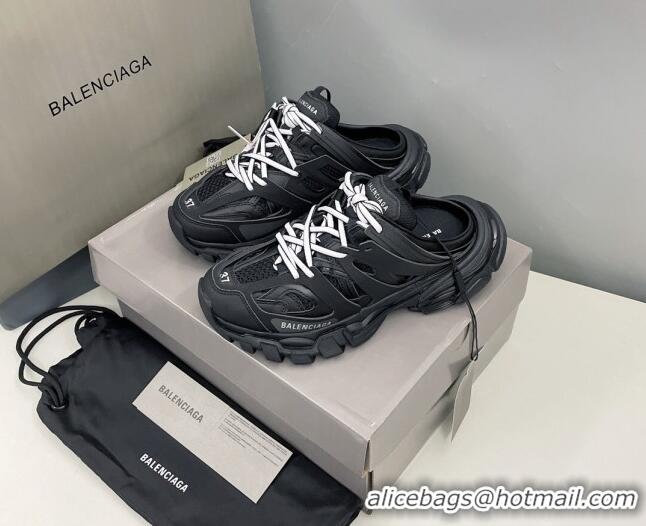 Best Product Balenciaga Track Mules in Mesh and Nylon 071224 Black