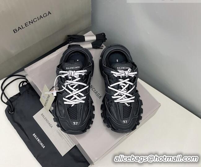 Best Product Balenciaga Track Mules in Mesh and Nylon 071224 Black