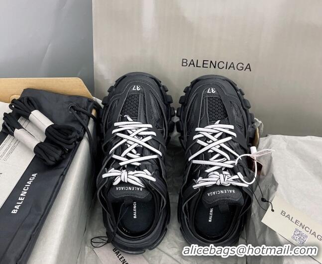 Best Product Balenciaga Track Mules in Mesh and Nylon 071224 Black