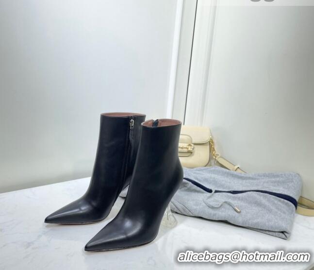 Super Quality Amina Muaddi Calfskin Short Boots AM2309 Black 2021