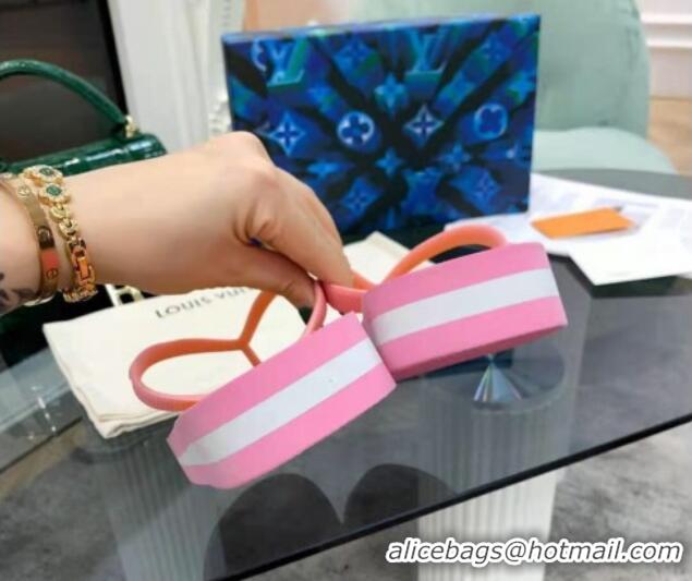 Best Design Louis Vuitton Arcade Rubber Flat Thong Sandals Pink 061501