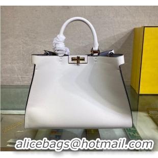 Famous Brand FENDI PEEKABOO ISEEU Original Leather Small bag 0196 White