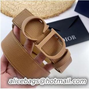 Top Quality DIOR-ID BELT Raspberry Smooth Calfskin 35 MM B0111UM Brown