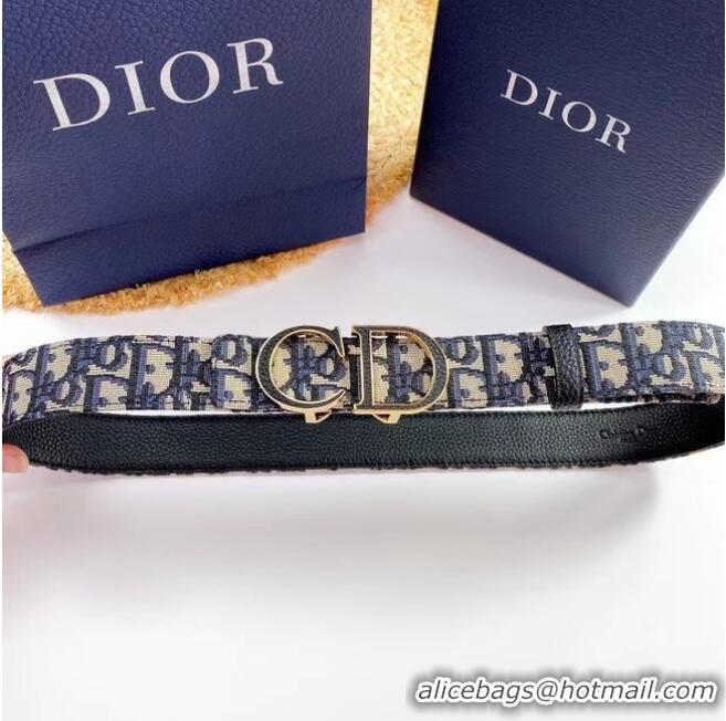 Reasonable Price DIOR-ID BELT Canvas 35 MM B0111UM Dark Blue