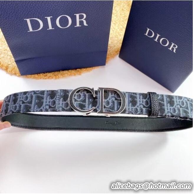 Promotional DIOR-ID BELT Canvas 35 MM B0111UM Blue