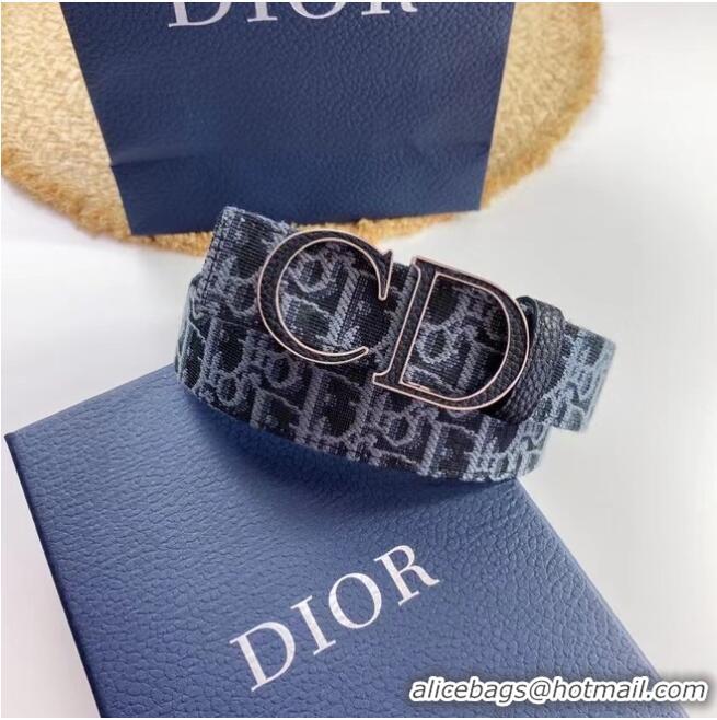 Promotional DIOR-ID BELT Canvas 35 MM B0111UM Blue