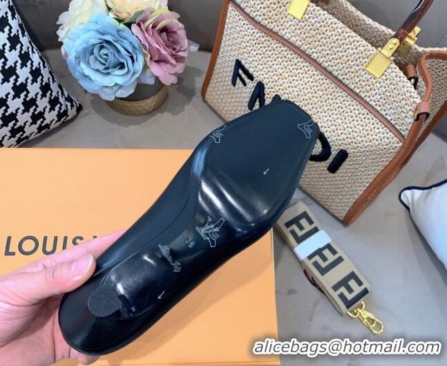 Unique Style Louis Vuitton Rotary Leather LV Circle Pumps 7cm 070550 Black 2021