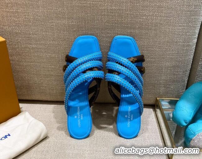 Perfect Louis Vuitton Revival Mules 5.5cm 070606 Blue 2021