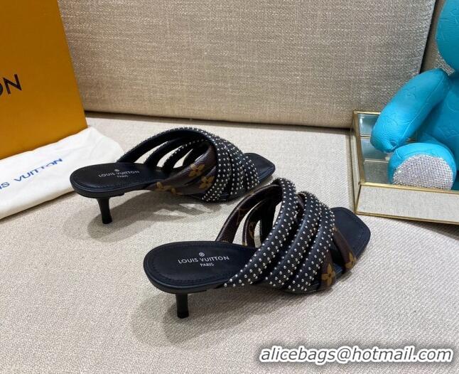 Grade Design Louis Vuitton Revival Mules 5.5cm 070606 Black 2021