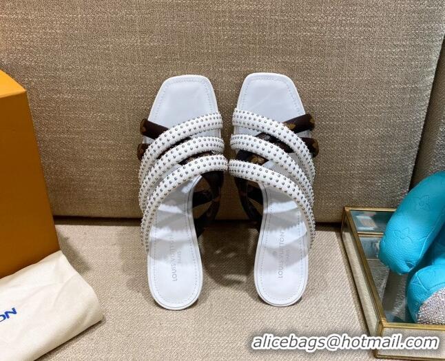 Cute Louis Vuitton Revival Mules 5.5cm 070606 White 2021