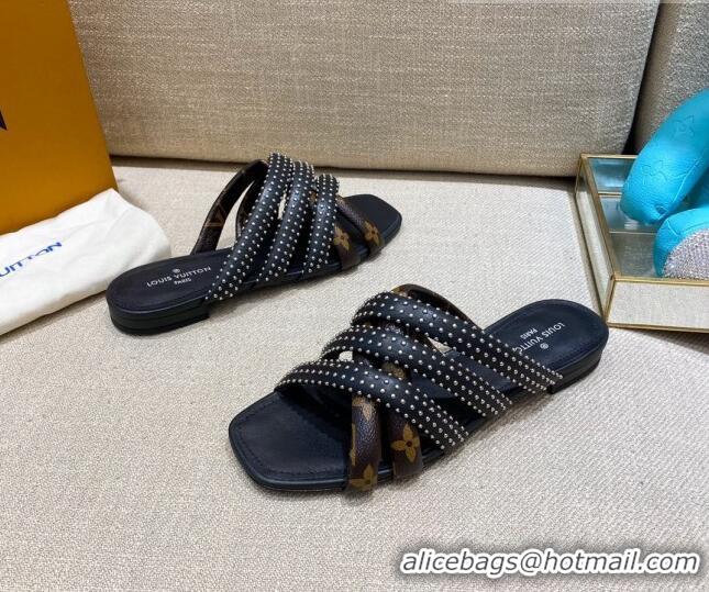 Super Quality Louis Vuitton Revival Flat Mules 070611 Black