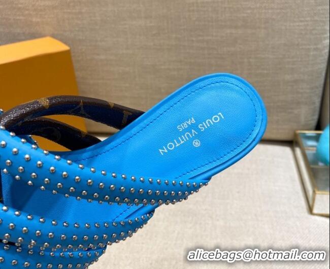 Best Luxury Louis Vuitton Revival Flat Mules 070611 Blue