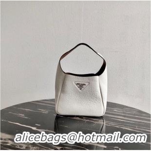 Top Quality Prada Deer Skin Bag Tote 1BC127 White