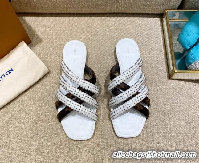 Top Sale Louis Vuitton Revival Flat Mules 070611 White