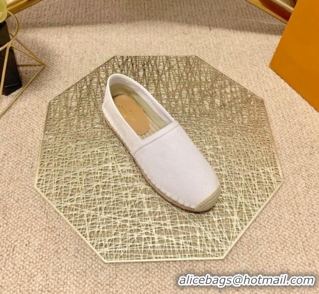 Shop Louis Vuitton Monogram Denim Espadrilles 070874 White