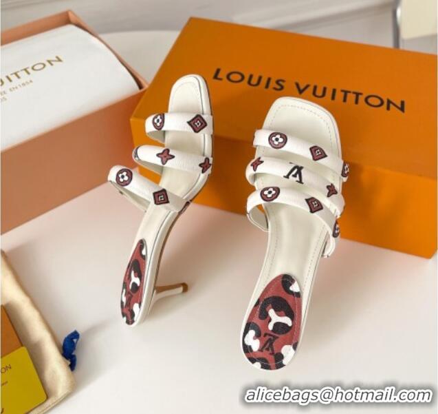 Luxury Louis Vuitton Appeal Heel Slide Sandals 5.5cm 071435 White 2021