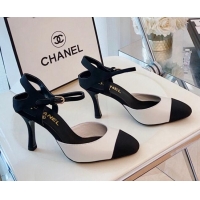 Popular Chanel Lambskin Slingback Pumps 8.5cm White 080929