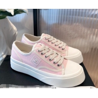 New Design Chanel Canvas Platfrom Sneakers 081414 Pink 2021