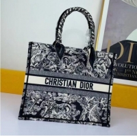 Top Quality DIOR BOOK TOTE Multicolor Embroidery M1297ZR