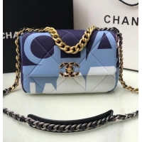 Fashion Discount Chanel 19 flap bag AS1160 blue