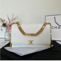 Classic Grade Chanel Flap Shoulder Bag Original leather AS2764 white