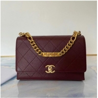 Promotional Chanel Flap Shoulder Bag Original leather AS2764 Wine