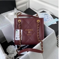 Market Sells Chanel leather Shoulder Bag AS2750 Wine