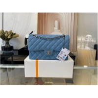 Buy Inexpensive Chanel Classic Handbag Caviar Leather & Gold Metal A01112 Blue