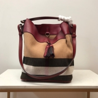 Elegant BurBerry Leather Shoulder Bag 3982 Burgendy