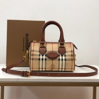 New Arrivals BurBerry Leather Shoulder Bag 82012 brown