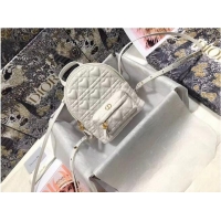 New Fashion MINI DIOR BACKPACK Cannage Lambskin M9222 white