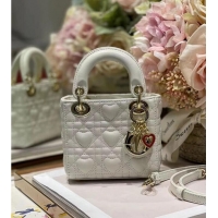 Good Quality MICRO DIORAMOUR LADY DIOR BAG S0856ONG Latte Cannage